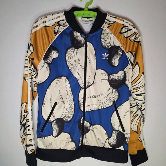Adidas Farm Rio Women's Full Zip Cashew Pattern Track Jacket Size Large - Picture 1 of 5